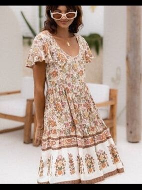 Moolk Boho Tiered Nursing-friendly Dress NWOT